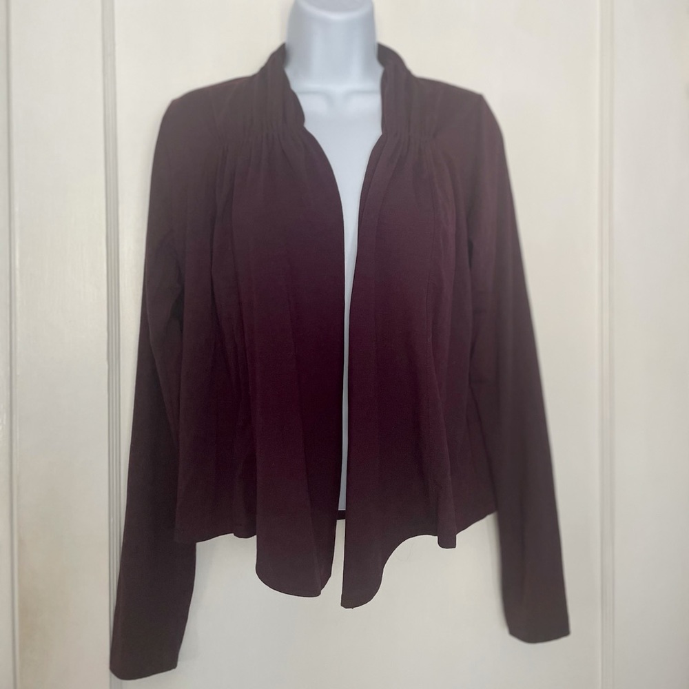 Kersh Plum Open Cardigan